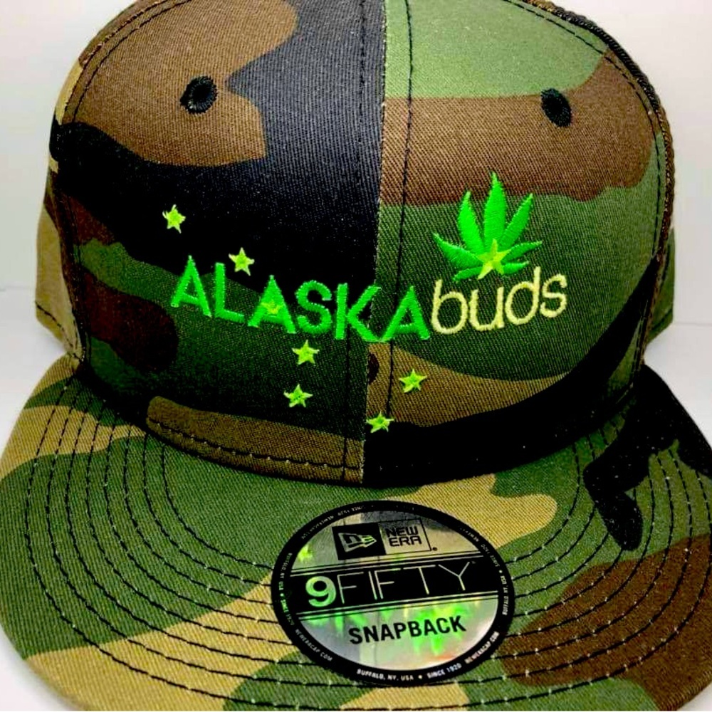 ALASKAbuds camo trucker SnapBack hat
